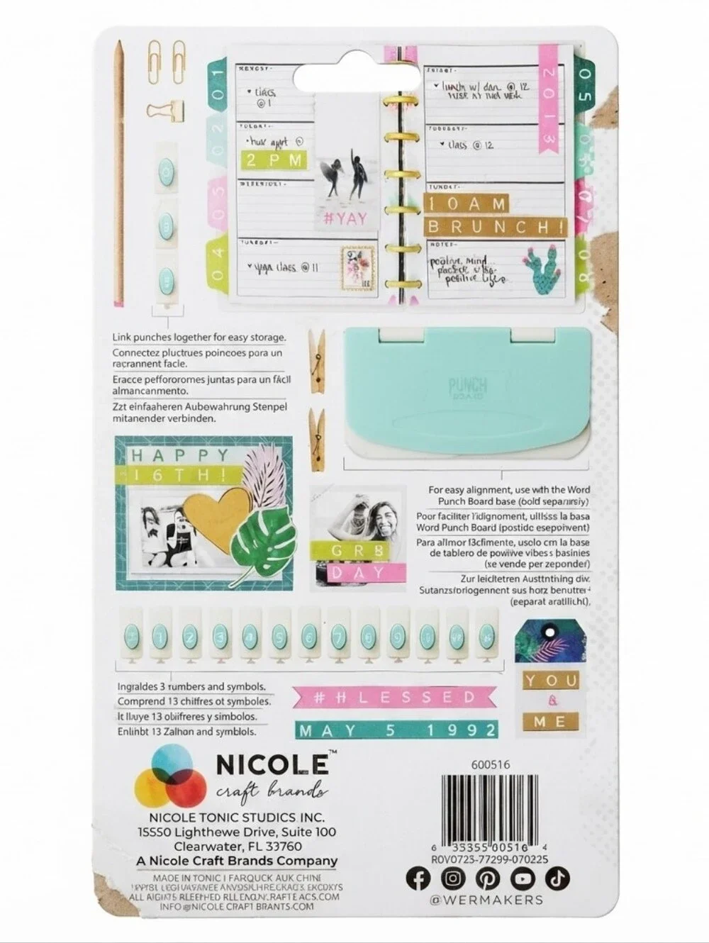 🍎 NEW We R Makers Memory Keepers Number Punches Set Nicole Craft Brands